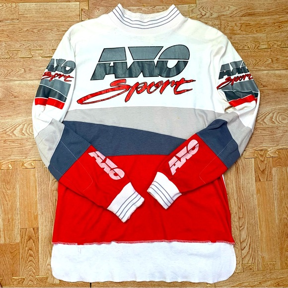 VTG 90s AXO Sport Team Racing Motocross Jersey Medium Terry Cloth VMX Racewear - Picture 7 of 11